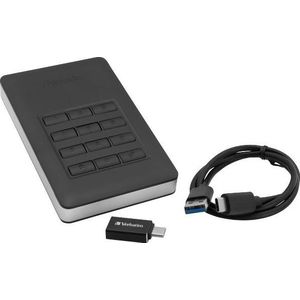 Verbatim Store-N-Go - Externe Harde Schijf met Toetsenbord - 1TB - Zwart/Zilver