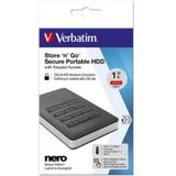 Verbatim Store'n'Go externe harde schijf USB Type-C 3.2 Gen 1 (3.1 Gen 1) Zwart, Zilver