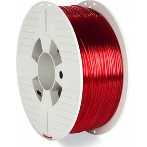 Verbatim 55054 Filament PETG 1.75 mm 1 kg Rood (transparant) 1 stuk(s)