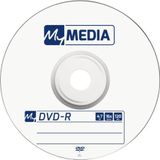 MyMedia 1x10 DVD-R 4.7GB 16x Snelheid mat zilver Wikkel (10 x), Optische gegevensdrager