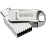 MyMEDIA My Dual USB 2.0 /USB C Drive USB-stick 32 GB Zilver 69266 USB 2.0, USB-C