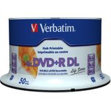 Verbatim 50 stuks DVD+R DL 8,5 GB / 240 min 8 x Full Printable White No ID