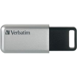 Verbatim Veilig Pro (16 GB, USB A, USB 3.1), USB-stick, Zilver