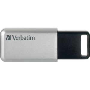 VERBATIM USB Stick Store 'n' Go Secure Pro I USB 3.2 Gen 1 I 32 GB I USB-stick met wachtwoordbescherming I USB 3 stick met encryptie I extern geheugen voor laptop ... I zilver