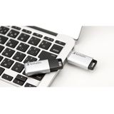 Verbatim Usb 3.0 schijf 64gb Secure Data Pro (pc Mac) (64 GB, USB A, USB 3.0), USB-stick, Zilver