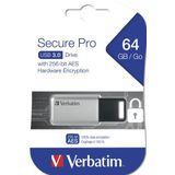 Verbatim Secure Pro USB flash drive USB Type-A 3.2 Gen 1 (3.1 Gen 1) Zwart, Grijs