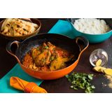 Le Creuset - Gietijzeren Balti-pan - Oranjerood - 24cm