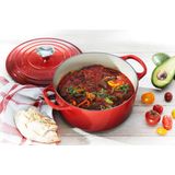 Le Creuset - Signature Braadpan - Kersenrood - Gietijzer - 4,2 l - 24 cm
