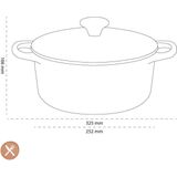 Le Creuset - Signature - Braadpan - Oranjerood - Gietijzer - Ø 24 cm