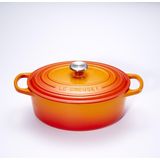 Le Creuset - Signature - Ovaal - Oranjerood - Gietijzer