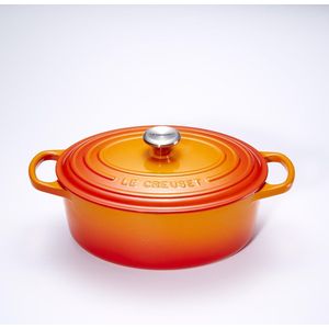 Le Creuset - Signature - Ovaal - Oranjerood - Gietijzer