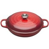 Le Creuset - Braadpan Signature - Campagnard - Kersenrood - Gietijzer
