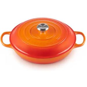 Le Creuset - Braadpan Signature - Campagnard - Oranjerood - Gietijzer