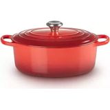 Le Creuset - Braadpan Signature - Ovaal - Kersenrood - Gietijzer