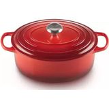 Le Creuset - Braadpan Signature - Ovaal - Kersenrood - Gietijzer