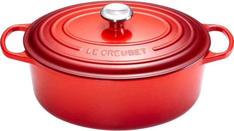 Le Creuset - Braadpan Signature - Ovaal - Kersenrood - Gietijzer
