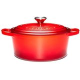 Le Creuset Signature gietijzeren braadpan met deksel, Ø 20 cm, rond, geschikt voor alle warmtebronnen en inductie, volume: 1,8 l