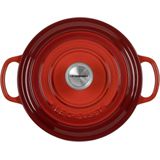 Le Creuset Signature gietijzeren braadpan met deksel, Ø 20 cm, rond, geschikt voor alle warmtebronnen en inductie, volume: 1,8 l