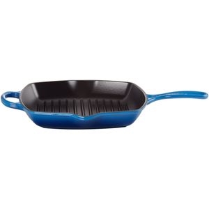 Le Creuset - Grillpan - Vierkant - Azure - Gietijzer - 26x26cm