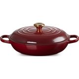 Le Creuset Braadpan Signature Campagnard Garnet / liter