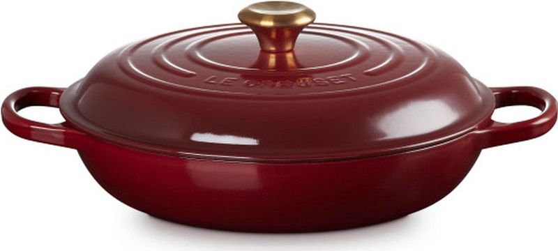 Le Creuset Braadpan Signature Campagnard Garnet / liter