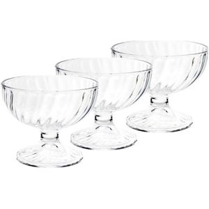 Set van 6 Ijs/Sorbet Coupes - Glas - 220 ml - 10 x 10 x 8 cm