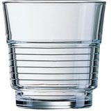 6x Stuks stapelbare drinkglazen/waterglazen transparant 200 ml - Glazen - Drinkglas/waterglas/sapglas