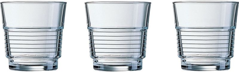 6x Stuks stapelbare drinkglazen/waterglazen transparant 200 ml - Glazen - Drinkglas/waterglas/sapglas