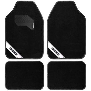 Car Floor Mat Momo MOMLCM012BW Universal Black White