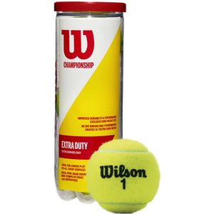 Wilson championship xd tennisbal 3 stuks in de kleur zwart.