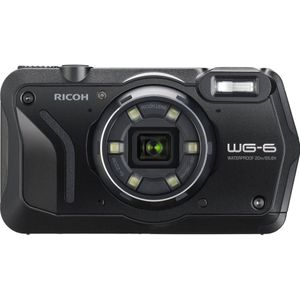 RICOH WG-6 Oranje waterdichte camera met hoge resolutie beelden met 20 MP 3 inch LCD waterdicht tot 20 m schokbestendig tot valhoogte van 2,1 m onderwatermodus ring met 6 leds voor macro-opnamen