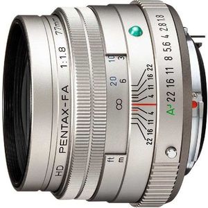 HD PENTAX-FA 77mmF1.8 Beperkte Zilveren Beperkte Middelgrote telephoto prime lens, High-performance HD coating, SP coating, Ronde diafragma, Machinaal aluminium lichaam