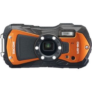 Ricoh Ricoh WG-80 orange Digitale camera 16 Mpix Oranje Incl. accu Full-HD video-opname, Geïntegreerde accu, Met ingebouwde flitser, Stofdicht, Schokbestendig,