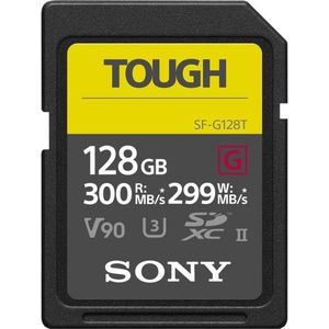 Sony SF-G Taai SDXC UHS-II (SDXC, 128 GB, U3, UHS-II), Geheugenkaart, Zwart