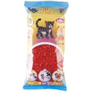Hama 6000 Kralen Rood - 205-05