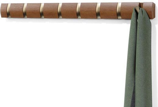 Umbra - Flip - Handdoekhaak - Light Walnoot/Warm Goud - Essen Hout