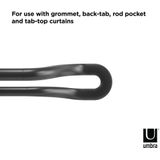Umbra - Midnight - Dubbele Stang - Uittrekbaar van 107 tot 305 cm - Voor Verduisteringsgordijnen - D19 mm