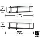 UMBRA - Cubiko - Doucherek - Set van 2 - 32x12x6 cm - Roestvrij Metaal