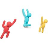 Umbra - Buddy - Wandhaak - Kleurmix - Kunststof - Set van 3