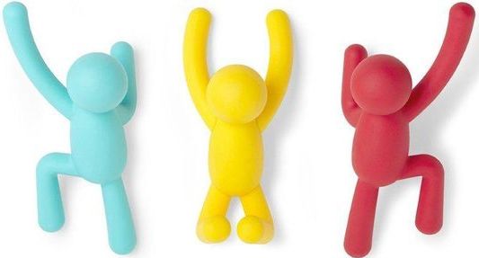 Umbra - Buddy - Wandhaak - Kleurmix - Kunststof - Set van 3