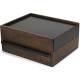Umbra - Stowit - Opbergbox - Zwart/Walnoot - Rubberhout