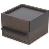 Umbra - Stowit - Opbergbox - Zwart/Walnoot - Rubberhout