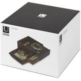 Umbra - Stowit - Opbergbox - Zwart/Walnoot - Rubberhout