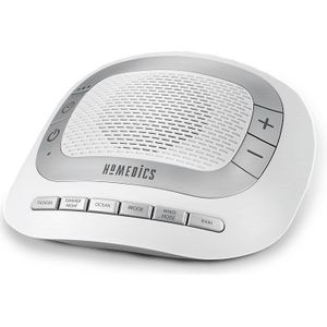 Homedics Natuurlijke slaaphulp voor een betere slaap, 5 natuurlijke geluiden en witte ruis om gemakkelijk in slaap te vallen, ideaal om te miteren