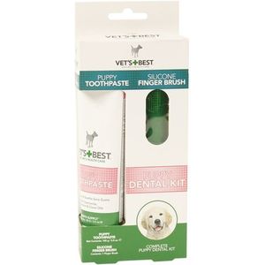 Vets best puppy tandpasta met vingerborstel kit - Default Title