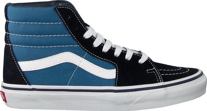 Vans - Sk8-Hi - Leren Sneakers - Blauw - Plat - Veters - Casual