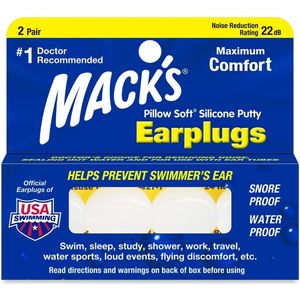 Macks Pillow Soft Silicone Oordoppen 2 paar