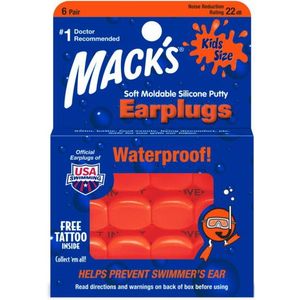 Macks - Pillow Soft - Oordoppen - Kids - 100% Waterdicht - Geluidreductie 22 dB