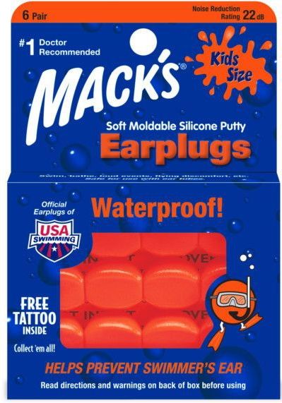 Macks - Pillow Soft - Oordoppen - Kids - 100% Waterdicht - Geluidreductie 22 dB