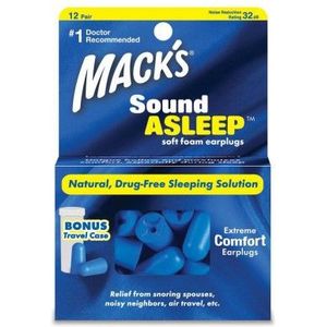 Macks - Sound Asleep - Oordoppen - Geluidsreductie tot 32 decibel - 12 paar